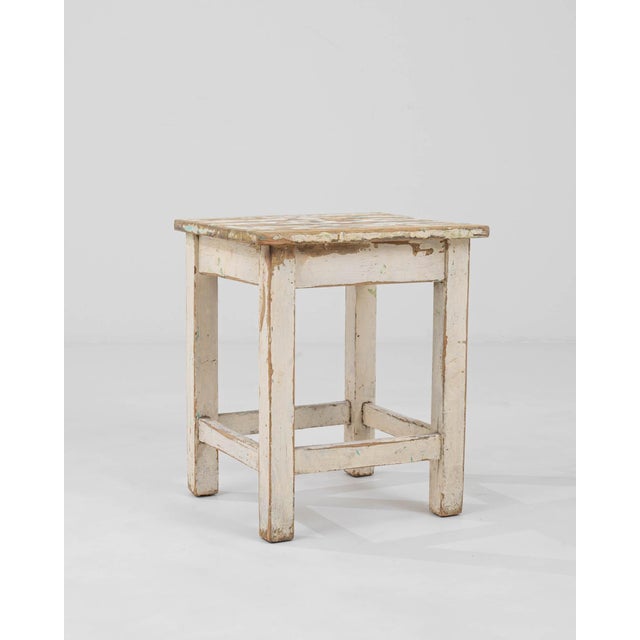 Early 20th Century Central European Wood Patinated Stool For Sale - Image 4 of 18