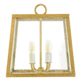 14" Box Pendant With Seeded Glass by Lowcountry Originals For Sale