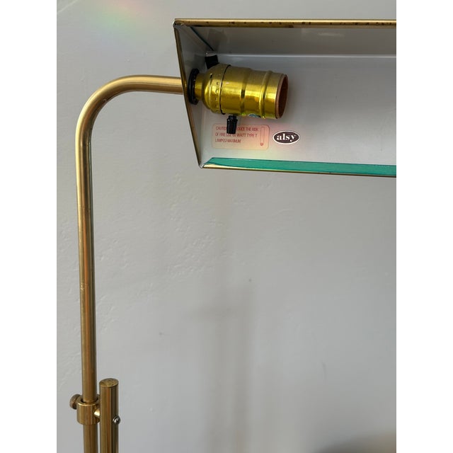 Brass Vintage Brass Pharmacy Adjustable Floor Lamp For Sale - Image 8 of 9