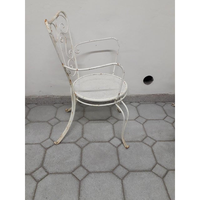 Vintage Garden Chairs in Iron, 1950s, Set of 4 For Sale - Image 4 of 10