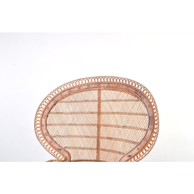 Mid-Century Modern Wicker Peacock Emmanuelle Chair from Kok Maison, 1970s For Sale - Image 13 of 16