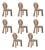 Mary II Dining Chairs with Wood or Lacquered Legs by Ottiu, Set of 8 For Sale