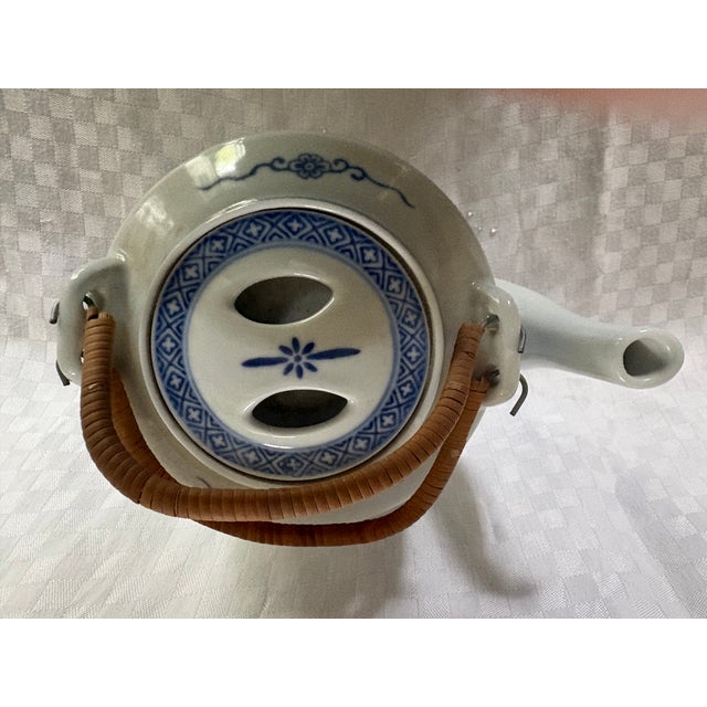 1970s Chinese Rice Grain Porcelain Tea Pot For Sale - Image 15 of 15