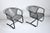 Mid-Century Modern Pair of Russell Woodard Black Barrel Spring Rocker Lounge Chairs, 1950s, Attributed For Sale - Image 3 of 12
