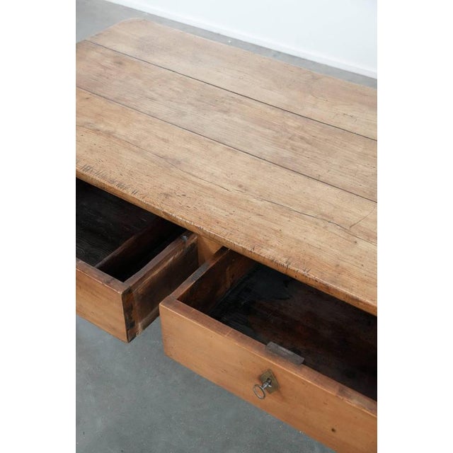 Antique French Fruit Wood Coffee Table with Drawers For Sale - Image 10 of 17