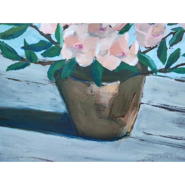 "Simple Pleasures" Contemporary Original Impressionist Style Floral Still Life Acrylic Painting by Linda McDonough For Sale - Image 10 of 12