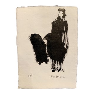 2020 "Bon Voyage" Figurative Drawing by DR For Sale