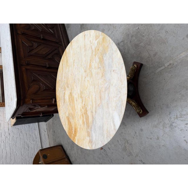 Metal Empire Brass and Onyx Table, 1950s For Sale - Image 7 of 11