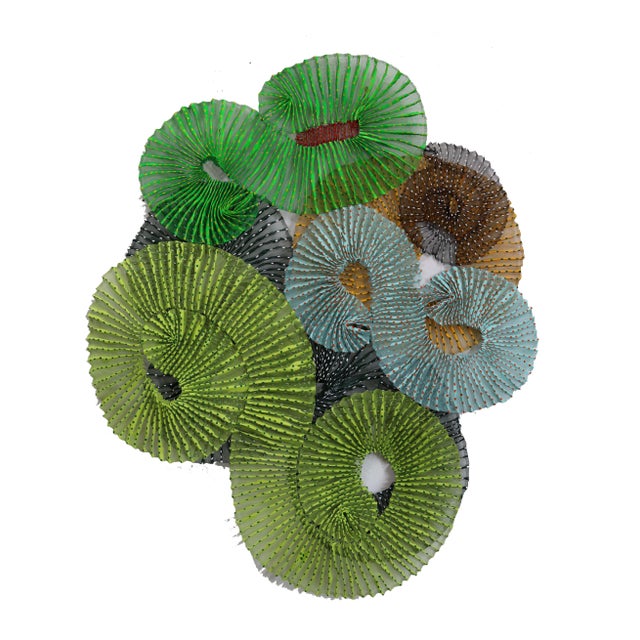 Green Combahee 3 Sisters - Original Large Three-Dimensional Abstract Metal Wall Sculpture For Sale - Image 8 of 9