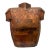 Midcentury, Heavy, Copper Cladded Wood Torso, Monogrammed For Sale