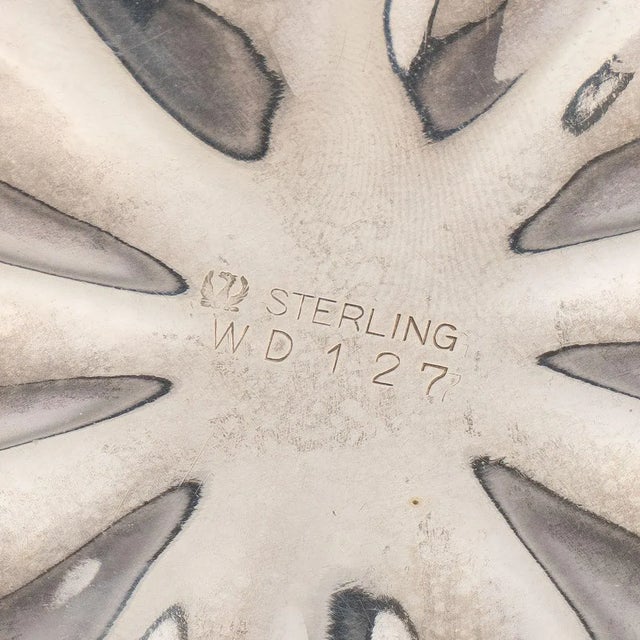 Metal Hand Hammered Sterling Silver Bowl by Meriden Britannia Co (1893) For Sale - Image 7 of 8