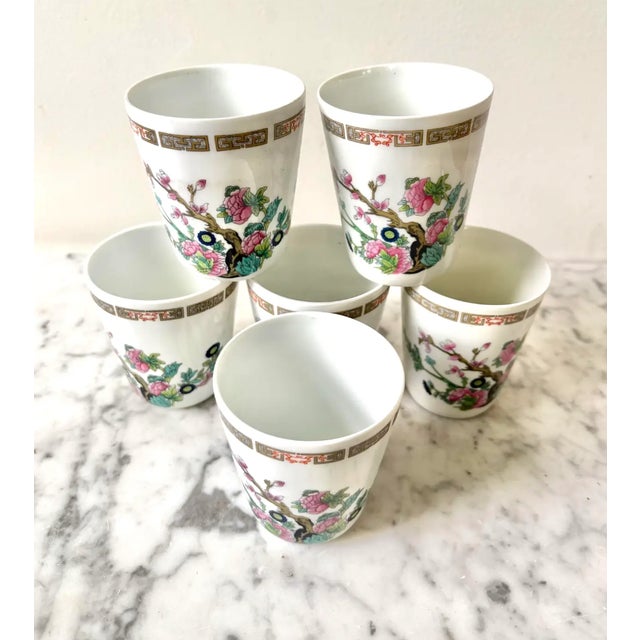 Gorgeous never used vintage Limoges France porcelain cups with beautiful painted detail.
