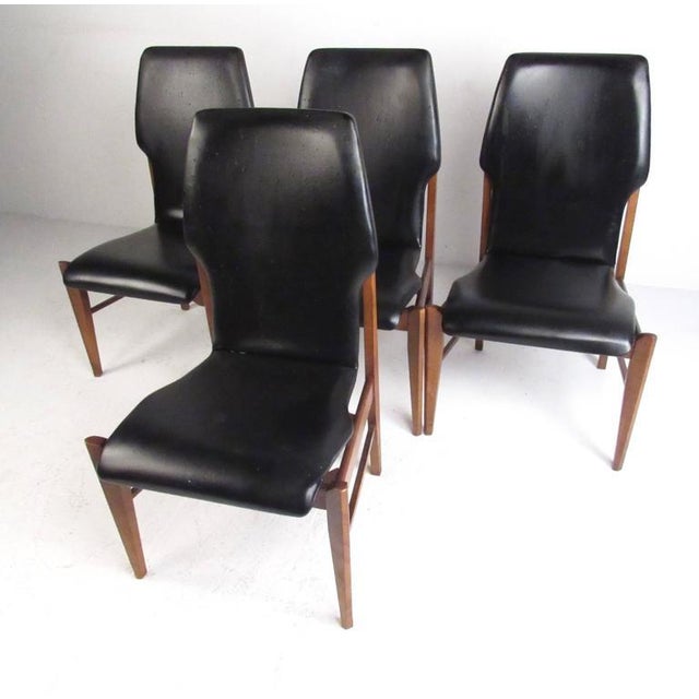 Mid-Century High Back Dining Chairs - Set of 4 For Sale - Image 11 of 11