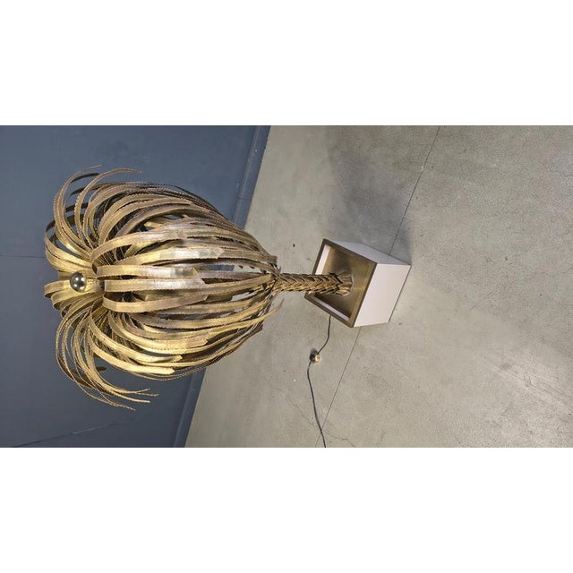 Metal Brass Palm Tree Floor Lamp from Maison Jansen, 1970s For Sale - Image 7 of 18