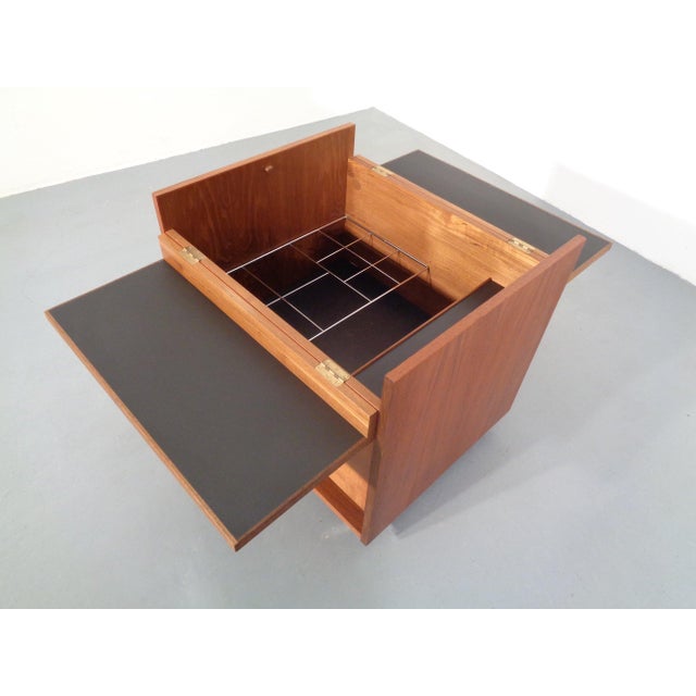 Wood Rollable Teak Bar from Randers Møbelfabrik, Denmark, 1960s For Sale - Image 7 of 18