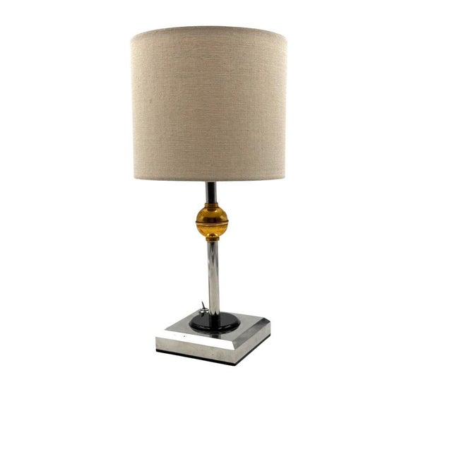 Metal Art Deco Bakelite Table Lamp, France, 1980s For Sale - Image 7 of 10