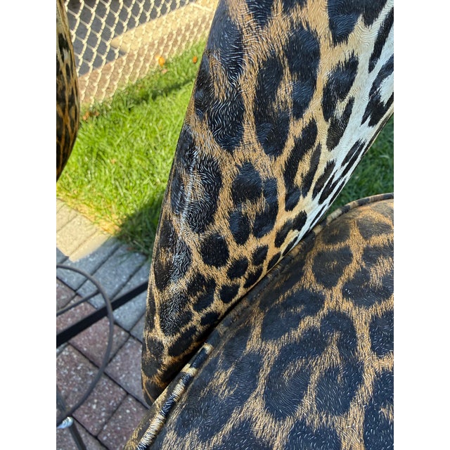 1960 Leopard Bar Stools - A Set of 4