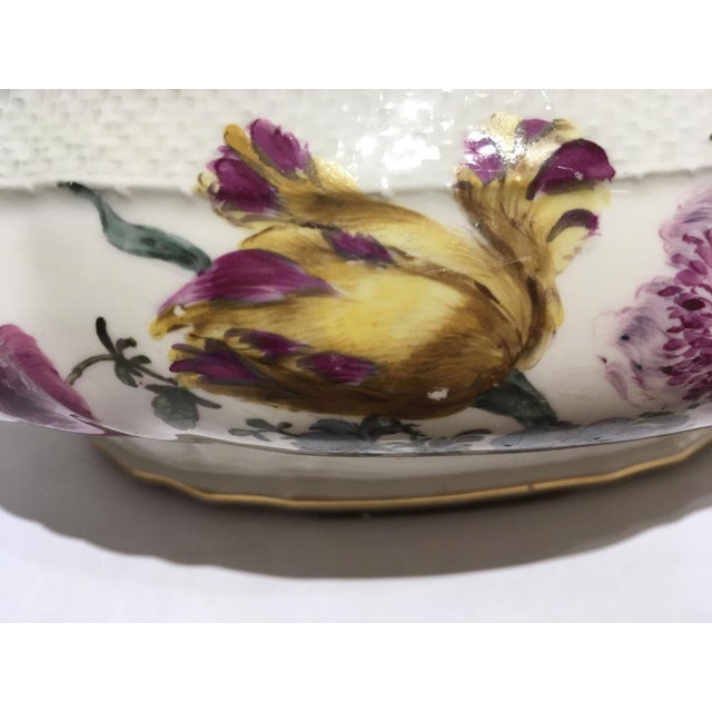Meissen Porcelain Soup Bowl with Flower Decor, 1755 For Sale - Image 16 of 18