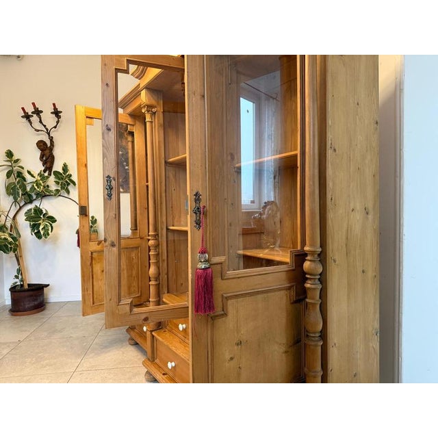 Antique Farmhouse Display Cabinet For Sale - Image 11 of 16