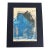 “Blue House” Matted Original Abstract Acrylic Painting by Nancy Smith For Sale