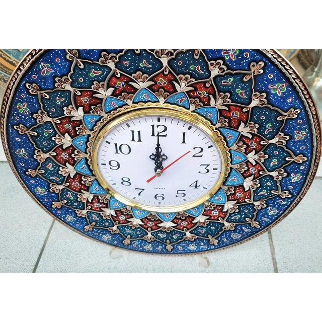 Boho Chic Handmade Botanical Copper Clock For Sale - Image 3 of 10