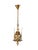 Really nice hallway or foyer light with its original brass plated finish over cast iron. Excellent castings meant to mimic...
