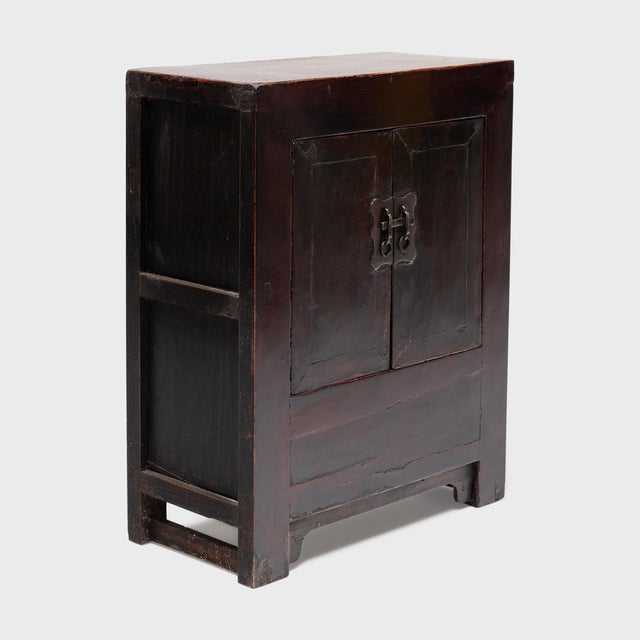 Late 19th Century Chinese Lacquered Locking Cabinet, C. 1880 For Sale - Image 5 of 6