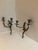 French Louis XV Bronze Candle Wall Sconces- A Pair For Sale - Image 4 of 10