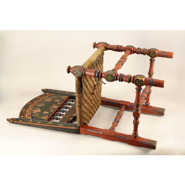 Dated 1902 German Schwälmer Folk Art Wedding Chair For Sale - Image 18 of 18