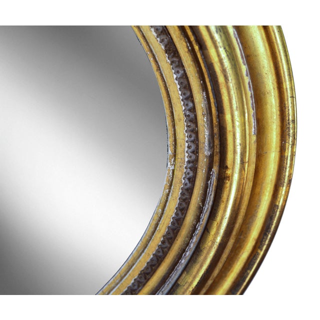 1920s 20th Century, Antique Oval Giltwood Mirror W/Original Glass For Sale - Image 5 of 11