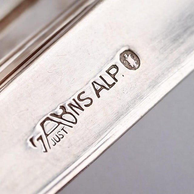 Art Deco Four-Arm Silver-Plated Candleholders by Just Andersen for Gab, 1930, Set of 2 For Sale - Image 10 of 11