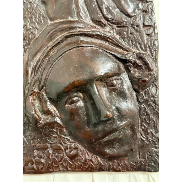 Leonard Baskin, Bronze Sculpture Wall Relief Judaica Jewish Matriarchs Modernist Leonard Baskin, 1998 For Sale - Image 11 of 16