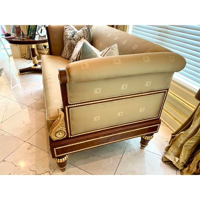 Textile Clive Christian Empress Silk Loveseat Sofa For Sale - Image 7 of 8
