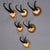 Set of Six Chamois Trophies on Turned Plaques Germany ca. 1920s A set of six antique chamois (Rupicapra rupicapra)...