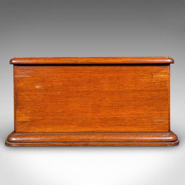 Wood Antique Cutlery Canteen, English, Oak, Flatware Chest, Walker & Hall, Edwardian For Sale - Image 7 of 12