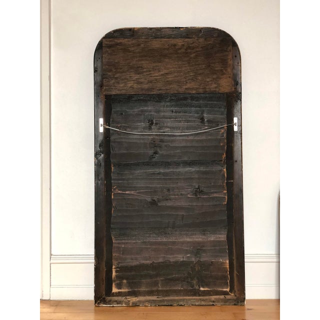 Large Antique French Louis Philippe Full Length Mirror – Black and Gold, Late 19th Century For Sale - Image 11 of 11