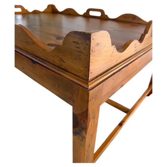 Ralph Lauren Home Tray Top Coffee Table Western Santa Fe Ranch Rustic Wood Large For Sale - Image 13 of 18