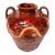 Vintage Studio Pottery Amphora Vase, Red Lava Glaze, Signed Sl For Sale