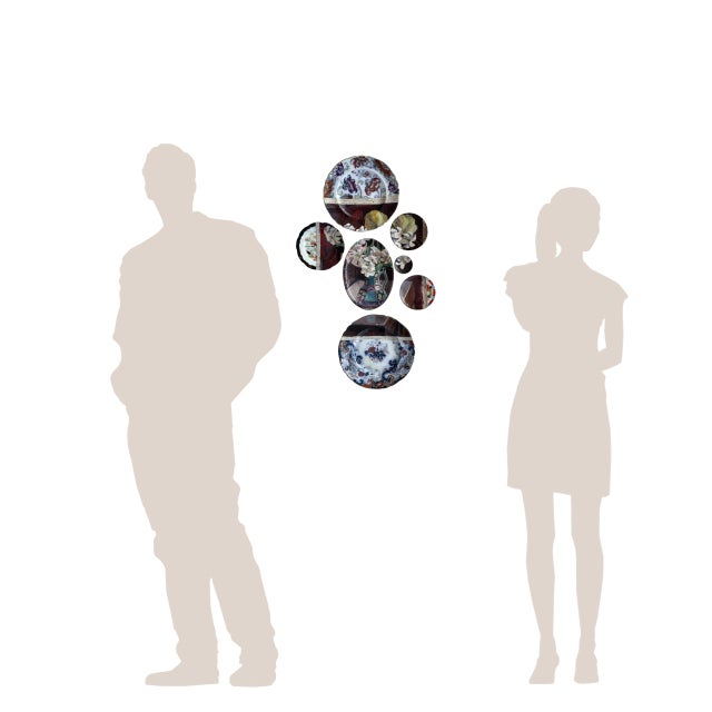 Wall Art Installation: Decorative Plates Layered With a Painting - "Bouquet of Narcissus" For Sale - Image 12 of 12