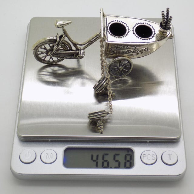 Large Vintage Italian Handmade Silver Ice Cream, 1970s For Sale - Image 12 of 15