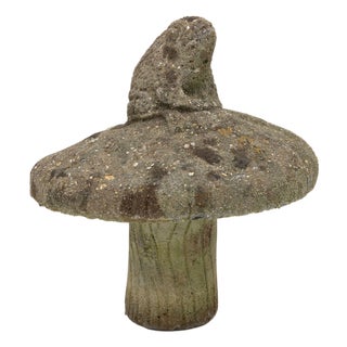 Composite Stone Toadstool Garden Ornament, English Mid 20th C. For Sale
