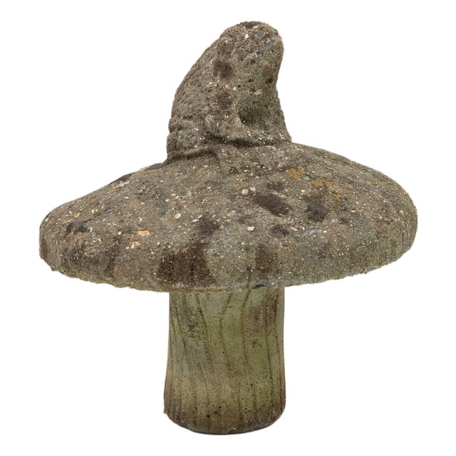Composite Stone Toadstool Garden Ornament, English Mid 20th C. For Sale