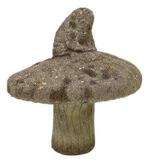 Composite Stone Toadstool Garden Ornament, English Mid 20th C.
