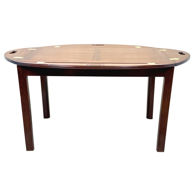 Oval Mahogany Butler's Tray on Stand, 1790s For Sale - Image 14 of 15