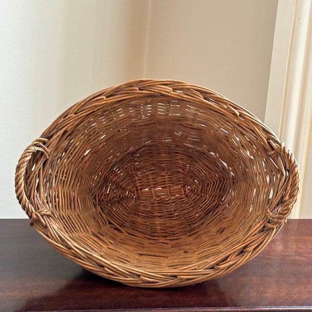 Mid 20th Century Small Mid-20th Century Rustic Farmhouse Basket For Sale - Image 5 of 11
