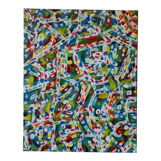 Original Abstract Acrylic Painting by Gavin Mc Groggan – 16×20 Contemporary Colorful Canvas Art (2019) For Sale