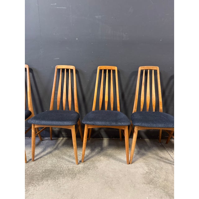 Niels Koefoed Mid Century Danish Modern Niels Koefoed Eva Dining Chairs 8pcs Set For Sale - Image 4 of 12
