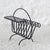 Wrought Iron Magazine Rack with Side Table, France, 1950s For Sale - Image 9 of 13