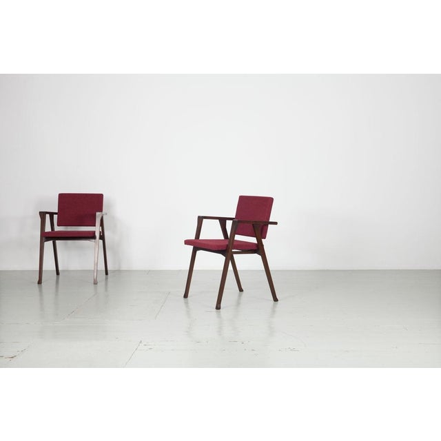 Model Luisa Armrest Chairs by Franco Albini for Poggi, Pavia Italy, 1955, Set of 6 For Sale - Image 6 of 18