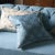 Kenneth Ludwig Chicago Pair of Indigo Circles 20" Square Pillows For Sale - Image 4 of 5